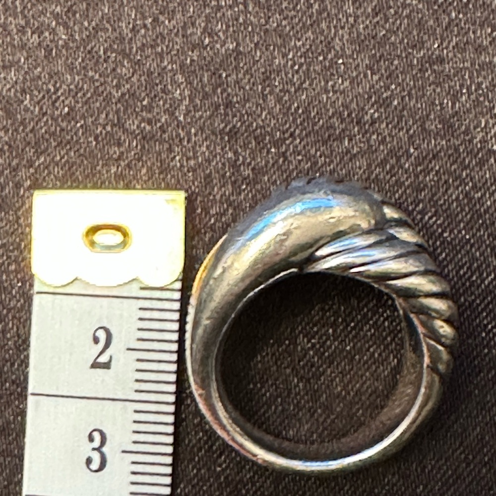 David Yurman Silver Labyrinth Single Loop Ring - image 3